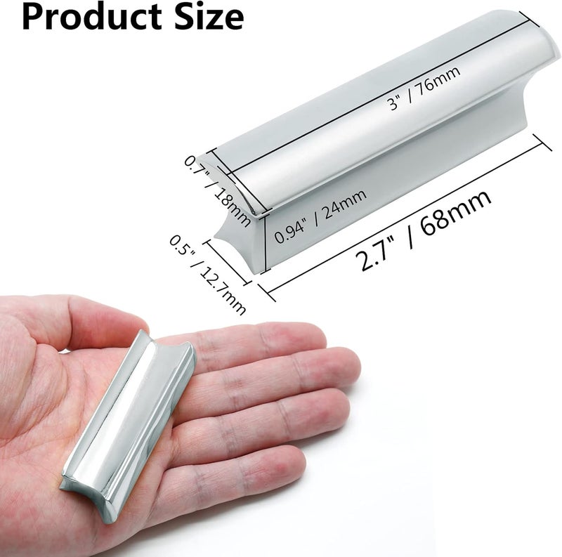 Jersvimc Metal Guitar Slide Bar Tone Lap Steel Slide, Silver Slide Bar for Dobro Hawaiian Guitar Electric Guitar Dunlop Bass - Image 4